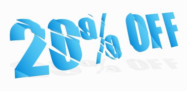 Çatlak, ezilmiş, sıçrayan ve patlayan yüzde, indirimli rakamlar, pazarlama için rakamlar ve harfler, tanıtım vektörü ilüstrasyonu