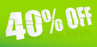 Çatlak, ezilmiş, sıçrayan ve patlayan yüzde, indirimli rakamlar, pazarlama için rakamlar ve harfler, tanıtım vektörü ilüstrasyonu