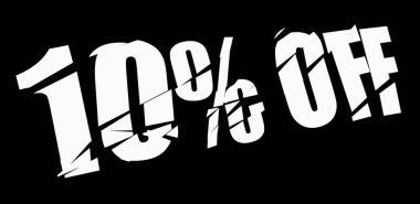 Çatlak, ezilmiş, sıçrayan ve patlayan yüzde, indirimli rakamlar, pazarlama için rakamlar ve harfler, tanıtım vektörü ilüstrasyonu