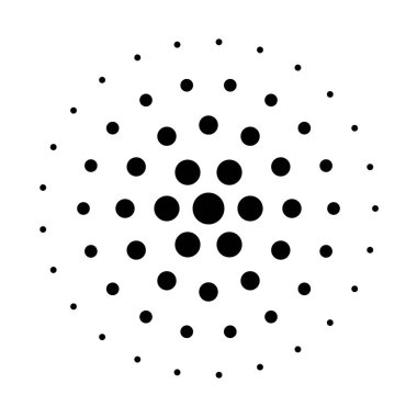 Yarı ton vektör illüstrasyonu. Geometrik yarım ton tasarım ögesi