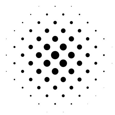 Yarı ton vektör illüstrasyonu. Geometrik yarım ton tasarım ögesi