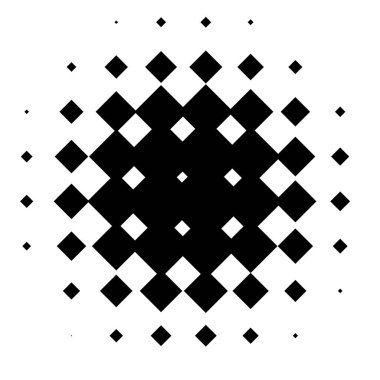 Yarı ton vektör illüstrasyonu. Geometrik yarım ton tasarım ögesi