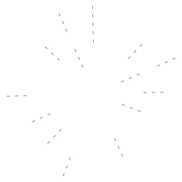 Elemento Diseño Radial Circular Abstracto Líneas Rayadas Radiantes Geométricas Explosión — Archivo Imágenes Vectoriales