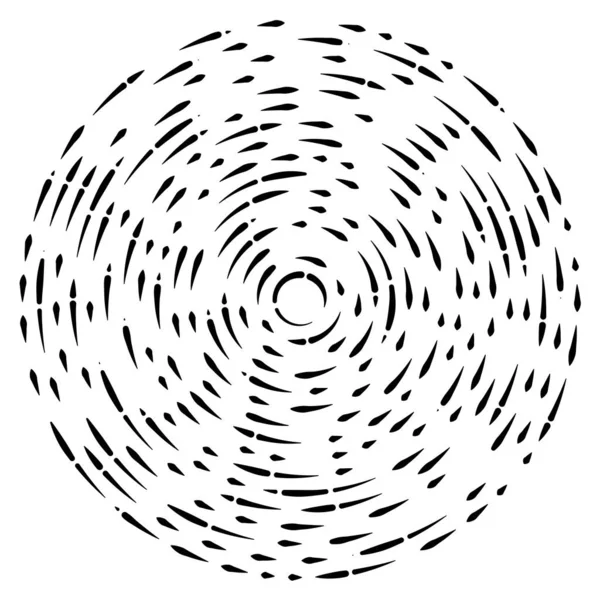 Abstraktes Kreisförmiges Radiales Gestaltungselement Geometrische Gestrichelte Linien Burst Starburst Sunburst — Stockvektor