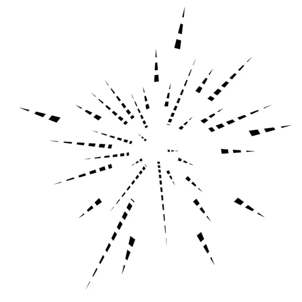 Abstrakt Cirkulärt Radiellt Designelement Geometriska Utstrålande Streckade Linjer Burst Starburst — Stock vektor