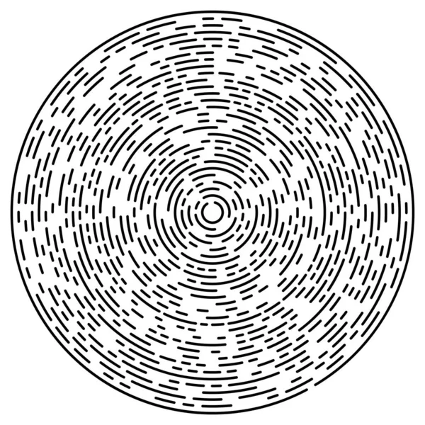 Abstraktní Kruhový Radiální Konstrukční Prvek Geometrické Vyzařující Čáry Prasknutí Třesknutí — Stockový vektor