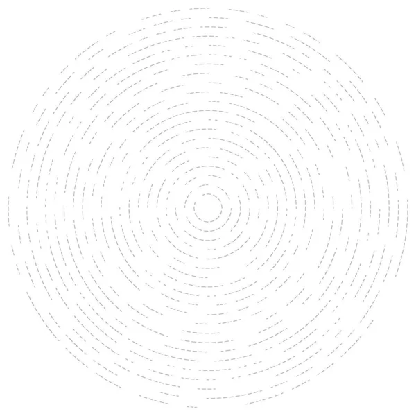 Élément Design Circulaire Radial Abstrait Lignes Géométriques Rayonnant Pointillés Éclatement — Image vectorielle