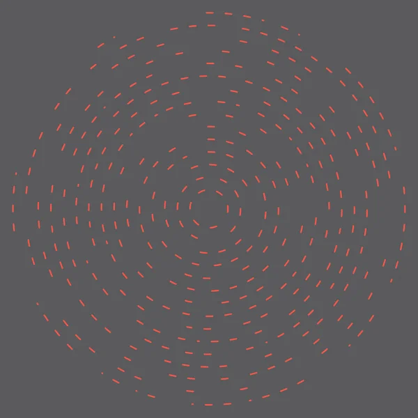 Abstrakt Sirkulært Radialt Dimensjoneringselement Geometrisk Stråling Stiplede Linjer Sprengning Starburst – stockvektor