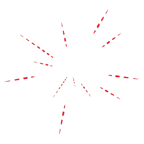 Abstrakt Cirkulärt Radiellt Designelement Geometriska Utstrålande Streckade Linjer Burst Starburst — Stock vektor