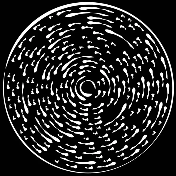 Abstraktes Kreisförmiges Radiales Gestaltungselement Geometrische Gestrichelte Linien Burst Starburst Sunburst — Stockvektor