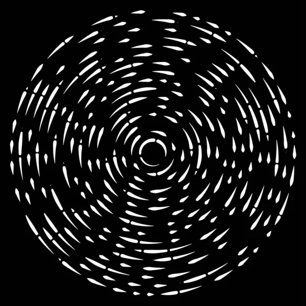抽象的な円形 放射状の設計要素 幾何学放射線破線 バースト スターバースト サンバースト ツイスター キュレーション 旋風クリップアート — ストックベクタ