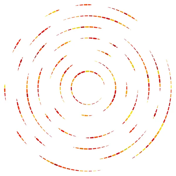 Élément Design Circulaire Radial Abstrait Lignes Géométriques Rayonnant Pointillés Éclatement — Image vectorielle
