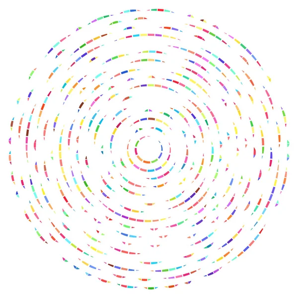 抽象的な円形 放射状の設計要素 幾何学放射線破線 バースト スターバースト サンバースト ツイスター キュレーション 旋風クリップアート — ストックベクタ