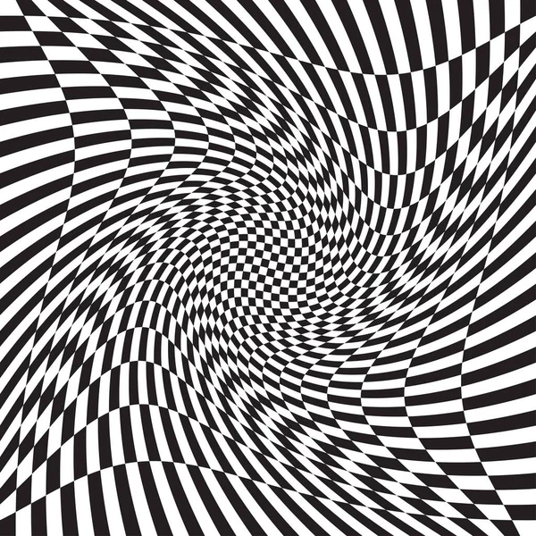 Damalı, kareli, çarpıtmalı satranç tahtası yüzeyi, deformasyon etkisi. Dağınık, deforme olmuş kareler arka plan, desen. Dalgalı, dalgalı versiyonu