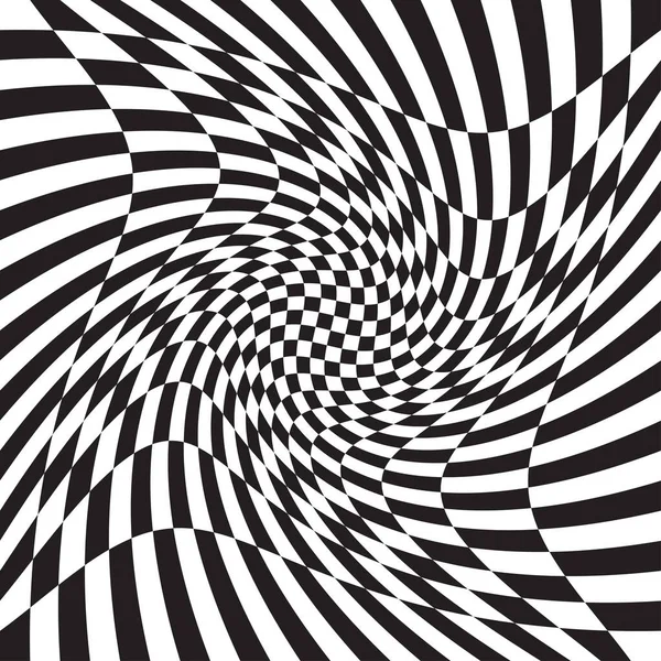 Damalı, kareli, çarpıtmalı satranç tahtası yüzeyi, deformasyon etkisi. Dağınık, deforme olmuş kareler arka plan, desen. Dalgalı, dalgalı versiyonu