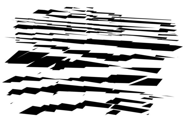 Abstract vector art - Random geometry shapes vector illustration. Generative art. Angular and edgy, angled geometrical illustration. Random abstract composition. Jumble, disarray of irregular elements