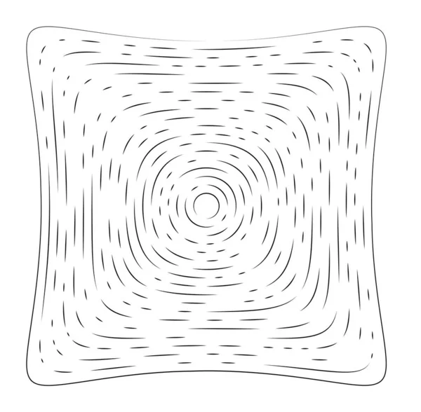 Knijp Vervorming Vierkant Deeltje Element Abstracte Geometrische Illustratie — Stockvector