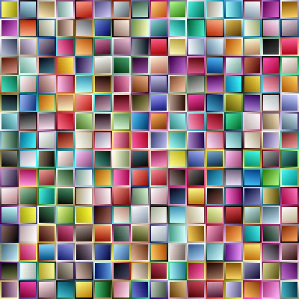 256 Stycken Färgglada Fyrkant Rektangel Ikon Bakgrund Set Gradient Färg — Stock vektor