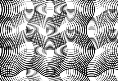 Dalgalı, dalgalı, dalgalı çizgiler, kıvrımlı, yılan derisi örgüsü, ızgara, soyut arkaplan deseni ve dokusu