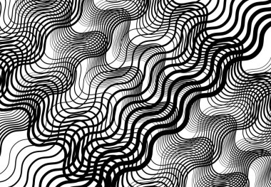 Dalgalı, dalgalı, dalgalı çizgiler, kıvrımlı, yılan derisi örgüsü, ızgara, soyut arkaplan deseni ve dokusu