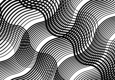 Dalgalı, dalgalı, dalgalı çizgiler, kıvrımlı, yılan derisi örgüsü, ızgara, soyut arkaplan deseni ve dokusu