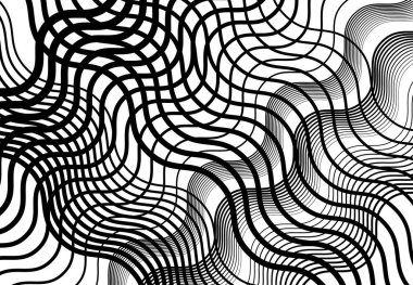 Dalgalı, dalgalı, dalgalı çizgiler, kıvrımlı, yılan derisi örgüsü, ızgara, soyut arkaplan deseni ve dokusu