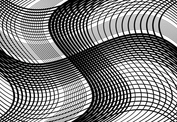Golvende Golvende Golvende Lijnen Reticuleren Slangenhuid Mesh Raster Abstracte Achtergrond — Stockvector