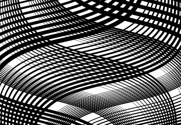 波浪形 波浪形 波浪形线网状 蛇皮网 抽象背景图案和纹理 — 图库矢量图片