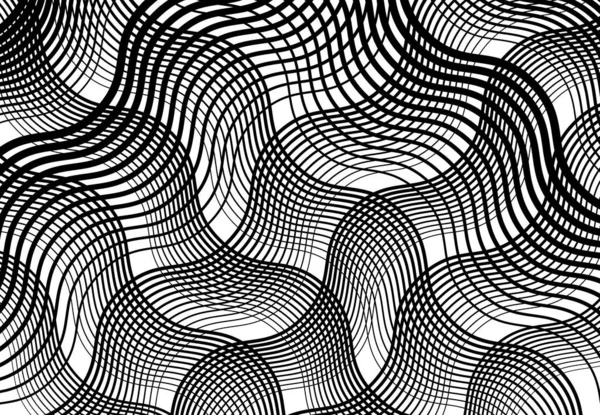Wellenförmige Wogende Wellenförmige Linien Netz Aus Schlangenhaut Gitter Abstraktes Hintergrundmuster — Stockvektor