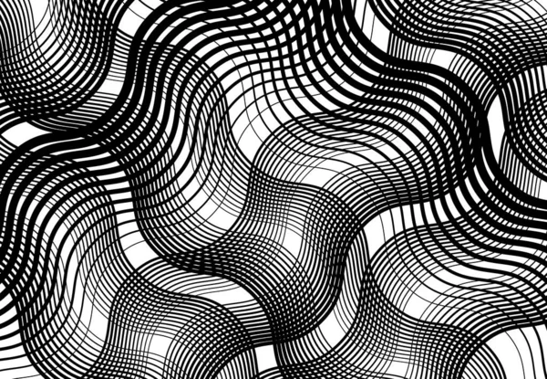Lignes Ondulées Bouffantes Ondulées Réticulées Maille Peau Serpent Grille Motif — Image vectorielle