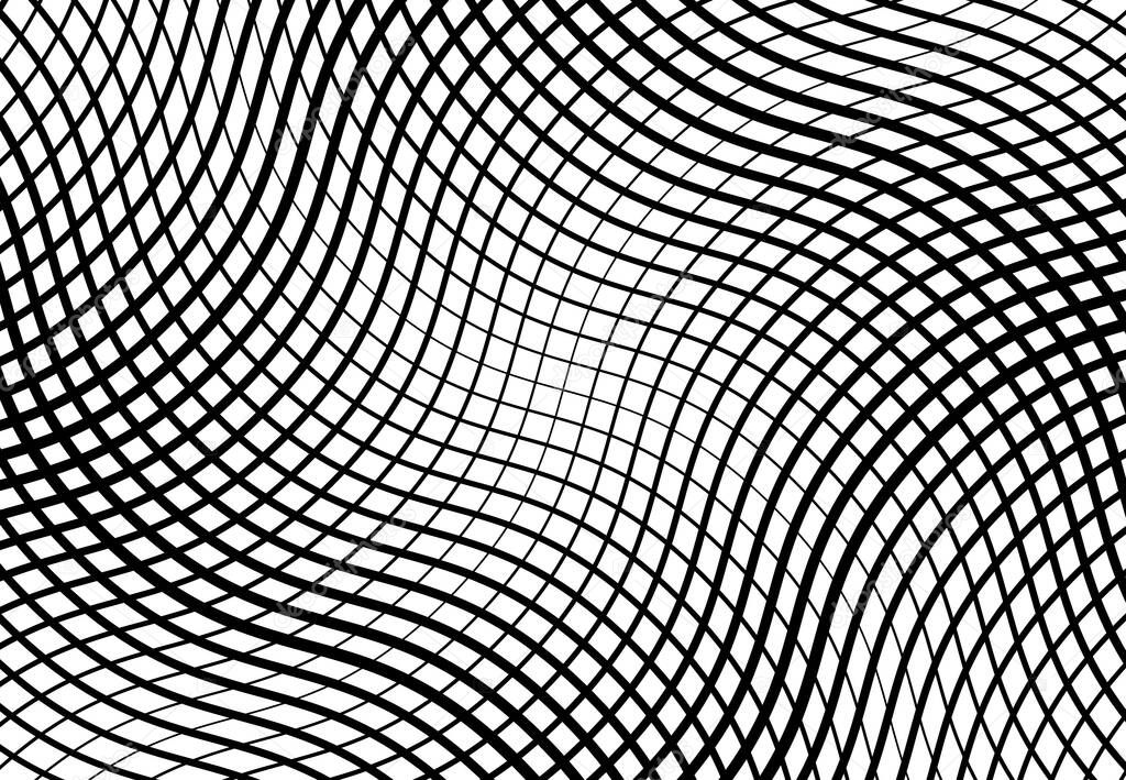 Wavy, billow, undulate lines reticulate, snake-skin mesh, grid, abstract background pattern and texture