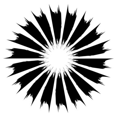 Pis, grunge yayıcı çizgileri olan radikal bir element. Patlama, yıldız patlaması, kirli telli güneş patlaması.