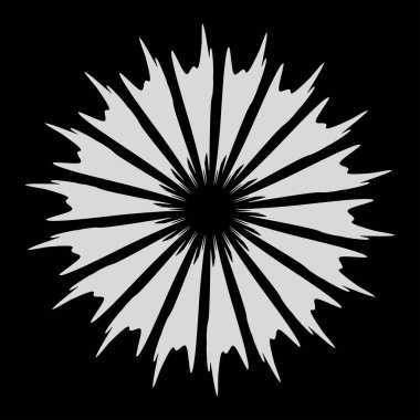 Pis, grunge yayıcı çizgileri olan radikal bir element. Patlama, yıldız patlaması, kirli telli güneş patlaması.