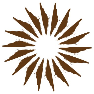 Pis, grunge yayıcı çizgileri olan radikal bir element. Patlama, yıldız patlaması, kirli telli güneş patlaması.