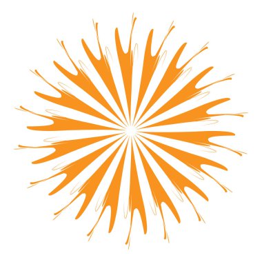 Pis, grunge yayıcı çizgileri olan radikal bir element. Patlama, yıldız patlaması, kirli telli güneş patlaması.