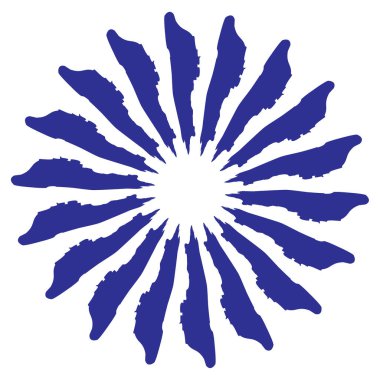 Pis, grunge yayıcı çizgileri olan radikal bir element. Patlama, yıldız patlaması, kirli telli güneş patlaması.