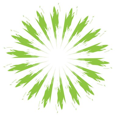 Pis, grunge yayıcı çizgileri olan radikal bir element. Patlama, yıldız patlaması, kirli telli güneş patlaması.