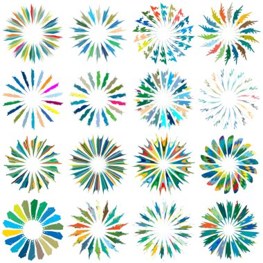 Pis, grunge yayıcı çizgileri olan radikal bir element. Patlama, yıldız patlaması, kirli telli güneş patlaması.