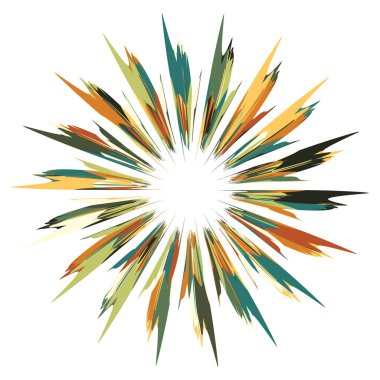 Pis, grunge yayıcı çizgileri olan radikal bir element. Patlama, yıldız patlaması, kirli telli güneş patlaması.