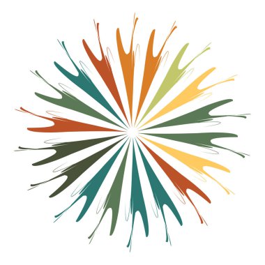 Pis, grunge yayıcı çizgileri olan radikal bir element. Patlama, yıldız patlaması, kirli telli güneş patlaması.