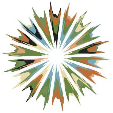 Pis, grunge yayıcı çizgileri olan radikal bir element. Patlama, yıldız patlaması, kirli telli güneş patlaması.