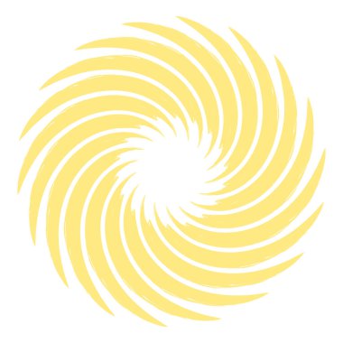 Sarmal sarmal sarmal, volta ve girdap şeklinde. Döndürme, döndürme, bükme vektör illüstrasyonu. 10 saniye.