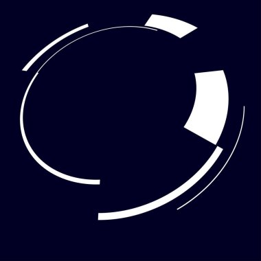 Bilimkurgu konsantrasyonu, geometrik halka, daire UI, GUI tasarım elemanı Vektör illüstrasyonu