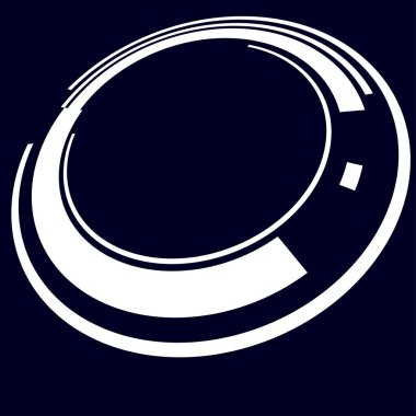 Bilimkurgu konsantrasyonu, geometrik halka, daire UI, GUI tasarım elemanı Vektör illüstrasyonu