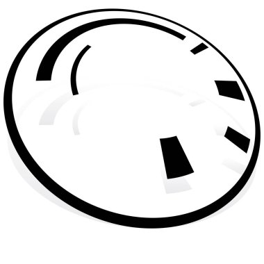 Bilimkurgu konsantrasyonu, geometrik halka, daire UI, GUI tasarım elemanı Vektör illüstrasyonu