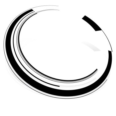 Bilimkurgu konsantrasyonu, geometrik halka, daire UI, GUI tasarım elemanı Vektör illüstrasyonu