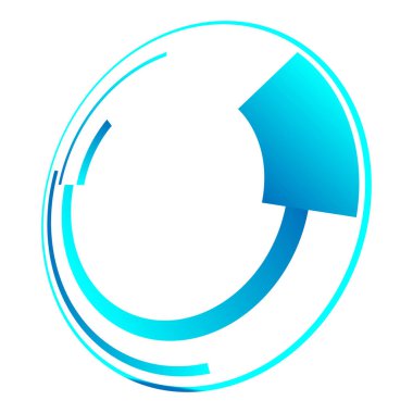 Bilimkurgu konsantrasyonu, geometrik halka, daire UI, GUI tasarım elemanı Vektör illüstrasyonu