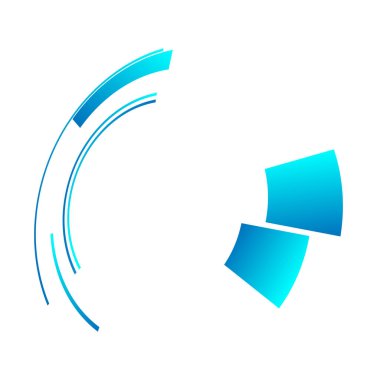 Bilimkurgu konsantrasyonu, geometrik halka, daire UI, GUI tasarım elemanı Vektör illüstrasyonu