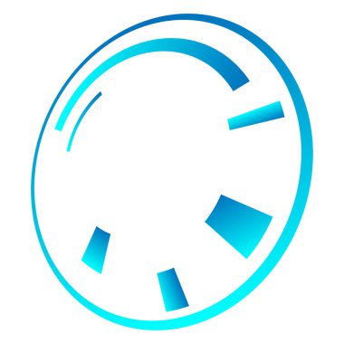 Bilimkurgu konsantrasyonu, geometrik halka, daire UI, GUI tasarım elemanı Vektör illüstrasyonu