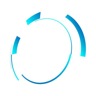 Bilimkurgu konsantrasyonu, geometrik halka, daire UI, GUI tasarım elemanı Vektör illüstrasyonu